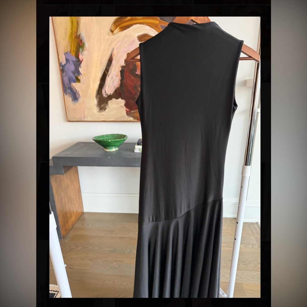 Chic Asymmetrical Black Dress